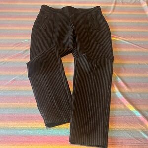 Anne Klein Black Pinstripe Dress Pants